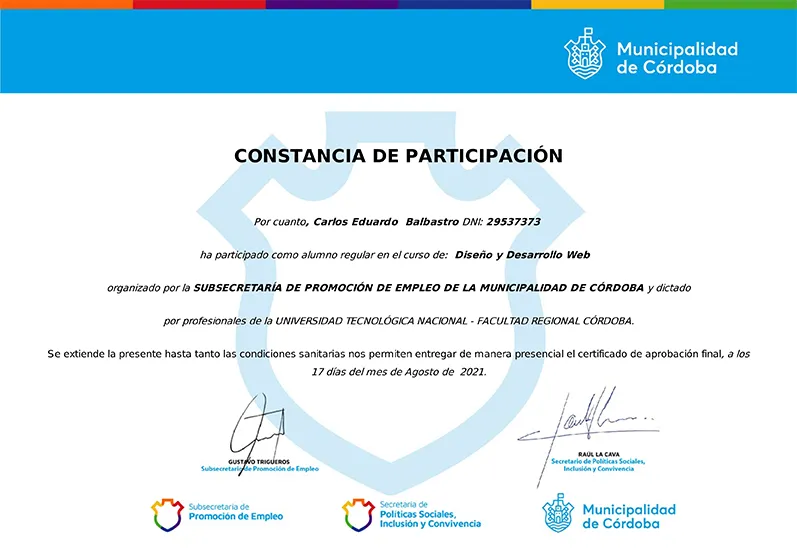 2021 Diseño y Desarrollo Web